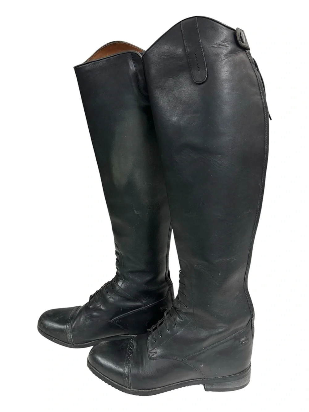 Ovation Equestrian Black Knee-High Lace-Up Riding Boots - Women's 467446